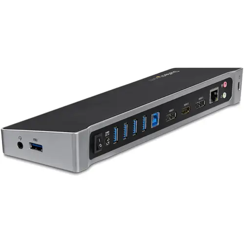 Docking Station USB 3.0 2x DisplayPort y HDMI 4K para 3 Monitores - Hub 5x USB-A (1x Fast Charge) - Audio de 3,5mm - Red GbE - Replicador de Puertos USB-A - Mac y Windows - Imagen 1