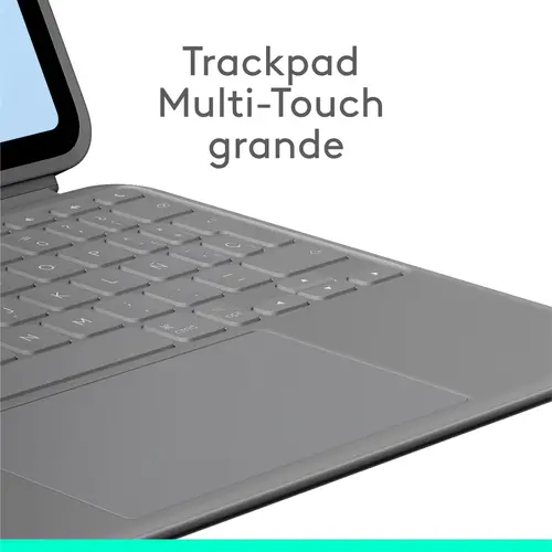 Combo Touch, iPad Air 11 in (M2), iPad Air (4.ª y 5.ª Gen. - 2020, 2022), Funda con Teclado - Teclado retroiluminado extraíble con Soporte abatible, Disposición QWERTY Español - Gris - Imagen 4