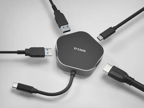 DUB-M420 base para portátil y replicador de puertos Alámbrico Thunderbolt 3 Aluminio, Negro - Imagen 2