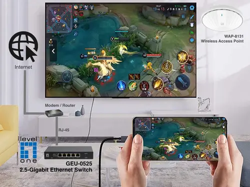 GEU-0525 switch No administrado 2.5G Ethernet (100/1000/2500) Negro - Imagen 8