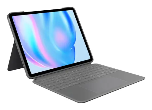 Combo Touch, Funda con Teclado, iPad Air 13 Pulgadas (M2)(2024) - Teclado retroiluminado extraíble con Soporte abatible, Escritura cómoda, Modo Multiuso, Disposición QWERTY Español - Gris - Imagen 1