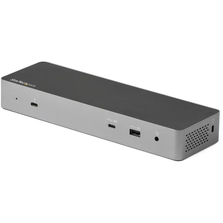 Docking Station Thunderbolt 3 Compatible con USB-C - para 2 Monitores 4K 60Hz DisplayPort 1.4 o 2 Monitores HDMI - para Un Monitor 8K - Dock TB3 USB Tipo C para Portátil - PD 96W y 5x USB - 10Gbps