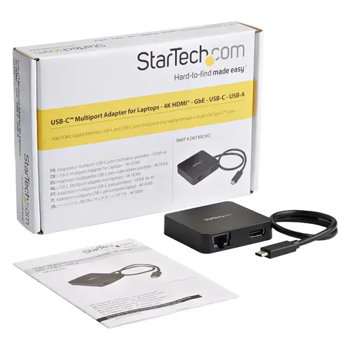 Adaptador Multipuertos USB C - Mini Dock Portátil USB-C 4K HDMI - Gigabit Ethernet - Hub USB 3.0 (1x USB-A 1x USB-C) - Adaptador Multi USB TipoC - Compatible con Thunderbolt 3 - Imagen 7