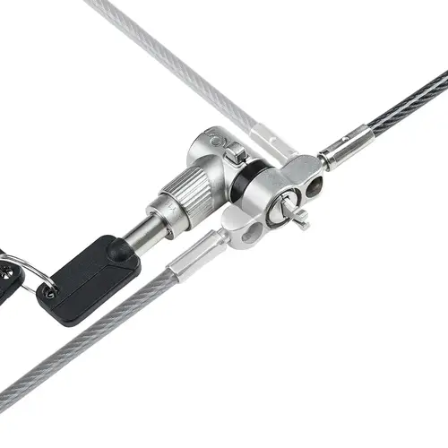 Cable de 2m Universal de Seguridad para Ordenador Portátil - Cable de Bloqueo Compatible con Noble Wedge/Nano/K-Slot - con Cerradura - Antirrobo - Anticorte - Imagen 3