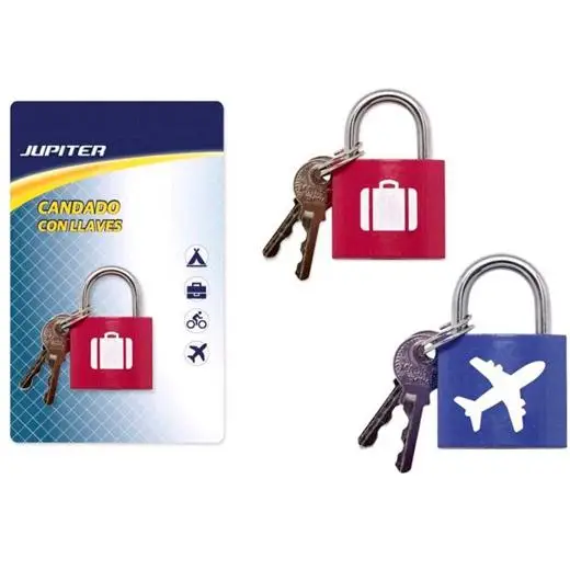 INGRAF CANDADO CON LLAVE COLORES SURTIDOS -BLISTER- - Color no elegible