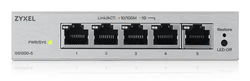GS1200-5V3 Gestionado L2 Gigabit Ethernet (10/100/1000) Escritorio Gris - Imagen 3