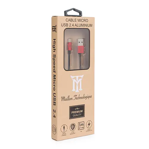 Premium MTPMUR241 cable USB 1 m USB 2.0 USB A Micro-USB B Rojo - Imagen 2