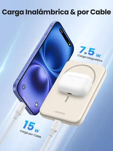 25207 batería externa 5000 mAh Cargador inalámbrico Negro - Imagen 17