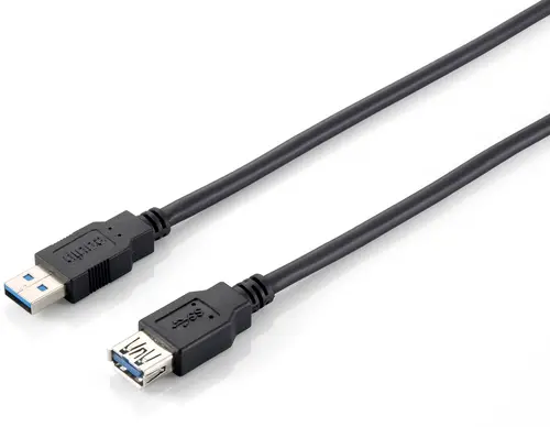 128398 Cable de extensión USB 3.0, A/M a A/F, 2,0 m, 5 Gbps, negro - Imagen 1