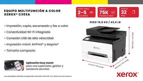 C303a Laser A4 2400 x 600 DPI 32 ppm Wifi - Imagen 20