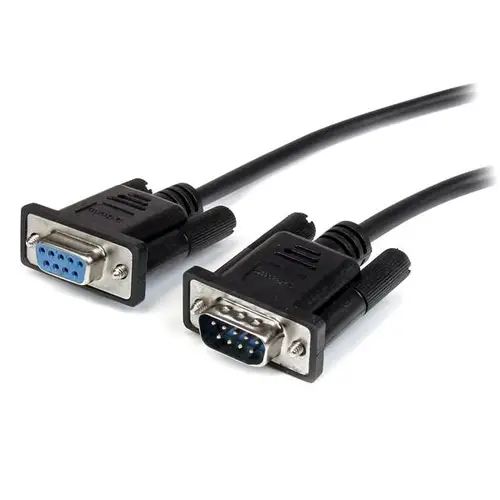 Cable 2m Extensión Directo Straight Through Serie Serial RS232 Vídeo EGA DB9 Macho a Hembra - Imagen 1