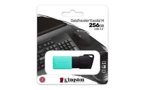 DataTraveler 256GB USB3.2 Gen1 Exodia M (Negro + Turquesa) - Imagen 6