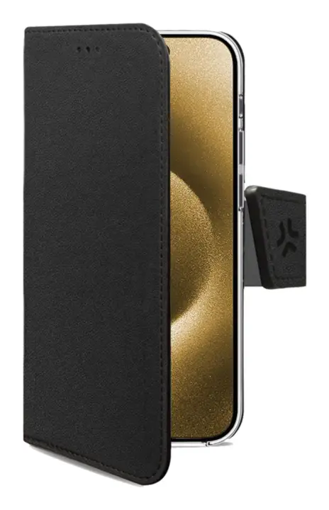 WALLY1080 funda para teléfono móvil 17 cm (6.7") Funda cartera Negro