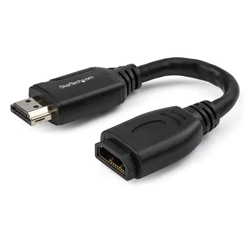 Cable de 15cm de Extensión Alargador HDMI 2.0 de Alta Velocidad con Ethernet - Extensor de Puertos - Cable para Conservar Puertos de Conexión - Cable Corto HDMI - 4K de 60Hz - Imagen 1
