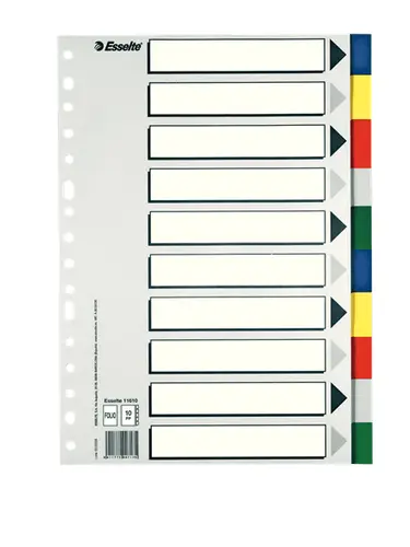 11610 lengüeta de índice Separador en blanco con pestaña Cartón, Polipropileno (PP) Multicolor - Imagen 1