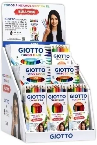 GIOTTO EXPOSITOR DE MESA TODOS PINTAMOS CONTRA EL BULLYING