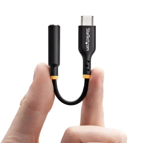 Adaptador de Audio USB-C a 3,5mm TRRS Minijack - Adaptador de Audio USB Tipo C para Auriculares con Micrófono - DAC de 32bits - de Portátil/Móvil/Tablet - Compatible con USB-C/Thunderbolt - Imagen 4
