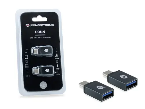 DONN03G cambiador de género para cable USB 3.1 Gen 1 Type-C USB 3.1 Gen 1 Type-A Negro - Imagen 4