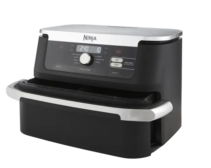 AF500EU freidora Doble 10,4 L Independiente 2470 W Freidora de aire caliente Negro, Acero inoxidable - Imagen 1