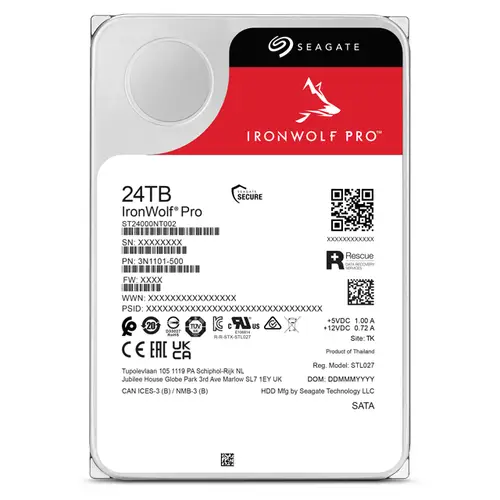 IronWolf Pro ST24000NT002 disco duro interno 24 TB 7200 RPM 512 MB 3.5" Serial ATA III - Imagen 4