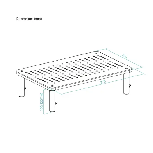 Soporte Elevador Multiusos para Monitor/Portátil, Negro - Imagen 6