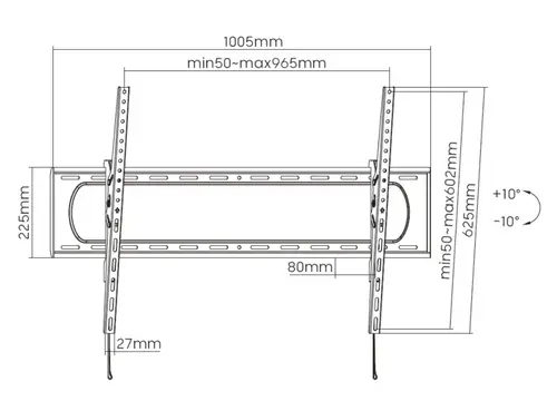 Soporte de TV inclinable de alta resistencia de 60"-120 - Imagen 10