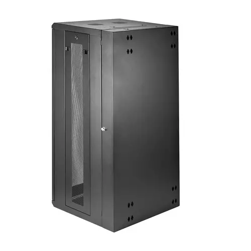 Armario Rack de Pared para Servidores 26U 19" 4 Columnas y Estante 1U - Rack de Servidores de Montaje en Pared con Bisagra - Rack Ventilado para Equipo de Red - Imagen 4