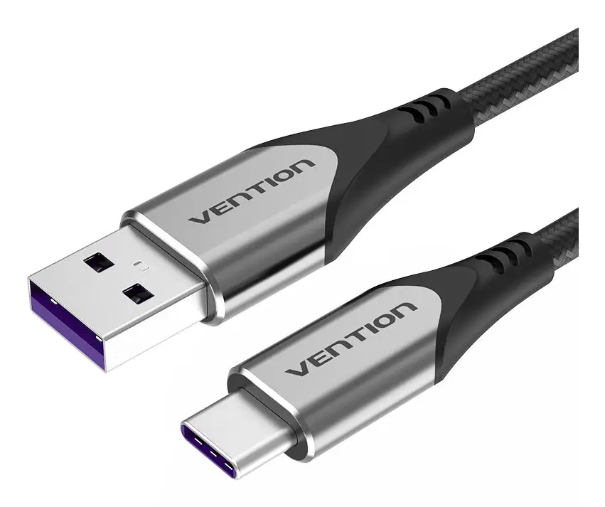 COFHI cable USB USB 2.0 2 m USB C USB A 0,48 Gbit/s Negro, Gris