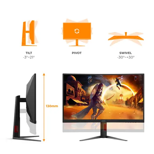 G4 C27G4Z2 pantalla para PC 68,6 cm (27") 1920 x 1080 Pixeles Full HD LCD Negro, Rojo - Imagen 3