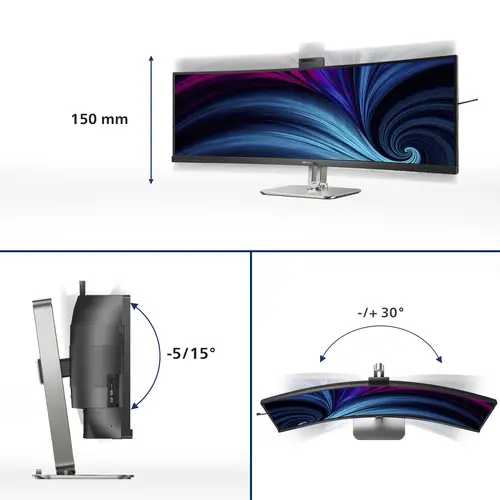 49B2U6903CH/00 pantalla para PC 124,5 cm (49") 5120 x 1440 Pixeles Dual QHD LCD Gris - Imagen 8
