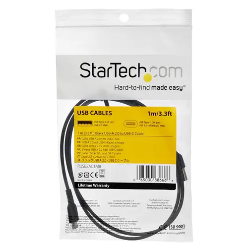 Cable de 1m de Carga USB C - de Carga Rápida y Sincronización USB 2.0 Tipo C a USB C para Portátiles - Revestimiento TPE de Fibra de Aramida M/M 60W Negro - iPad Pro Surface - Imagen 5