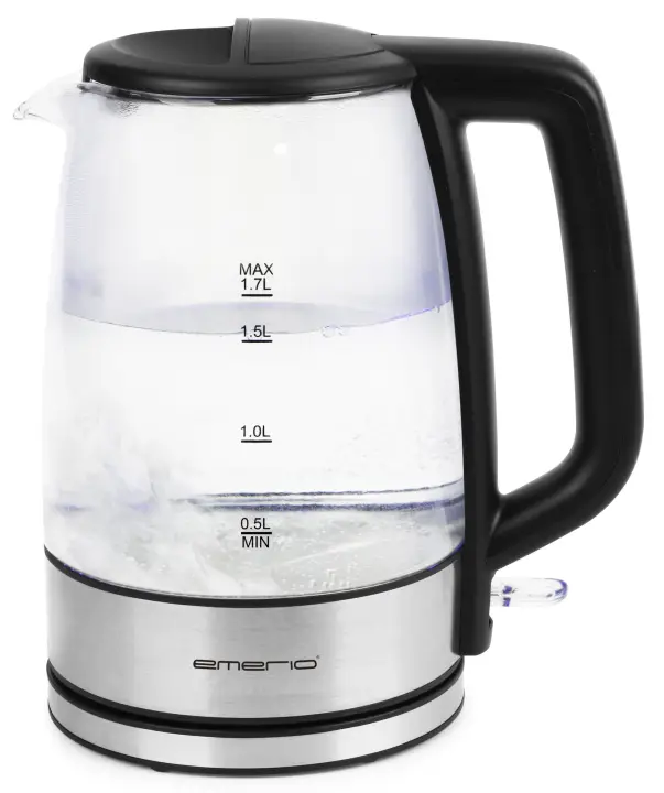 WK-130126 tetera eléctrica 1,7 L 2200 W Negro, Transparente