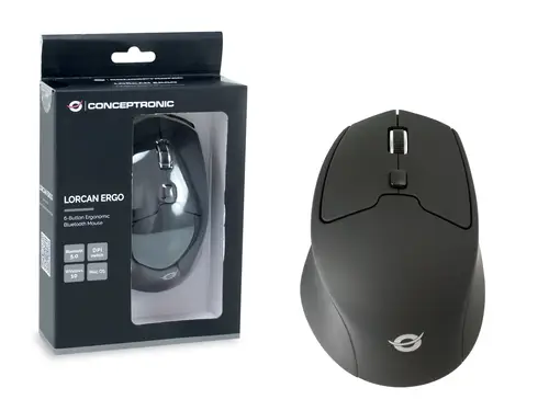 LORCAN02B Ergo ratón Oficina mano derecha Bluetooth Óptico 1600 DPI - Imagen 5