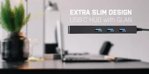 Advance USB-C Slim Passive HUB 3 Port + Gigabit Ethernet Adapter - Imagen 10