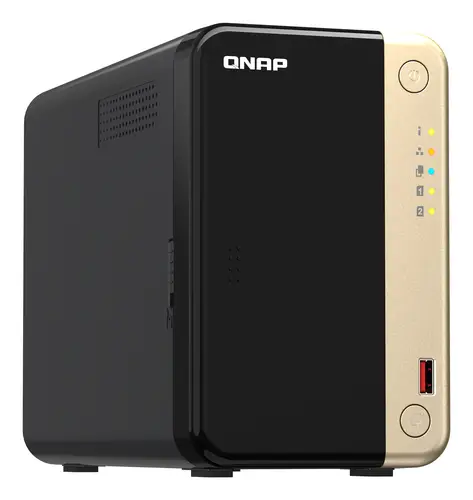 TS-264 NAS Torre Intel® Celeron® N5095 8 GB 0 TB QNAP QTS Negro, Oro - Imagen 4