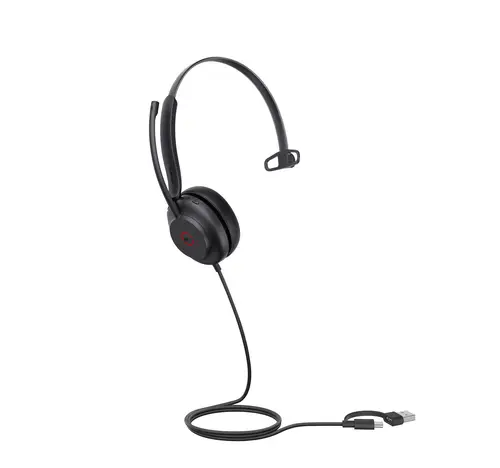 UH35 Mono Teams USB-C/A Auriculares Alámbrico Diadema Llamadas/Música USB Type-C / USB Type-A Negro - Imagen 3
