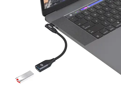 ABBY19B cambiador de género para cable USB-C USB-A Negro - Imagen 6