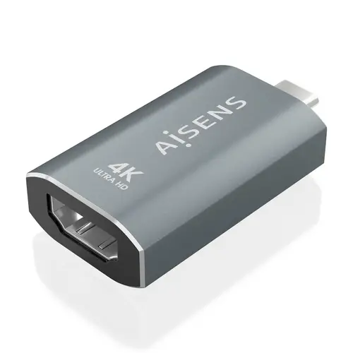 Adaptador Conversor Aluminio USB-C a HDMU 4K@60Hz, USB-C/M-HDMI/H, Gris - Imagen 2