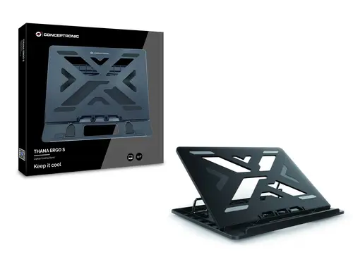 ERGO Laptop Cooling Stand Soporte para ordenador portátil Negro 39,6 cm (15.6") - Imagen 2