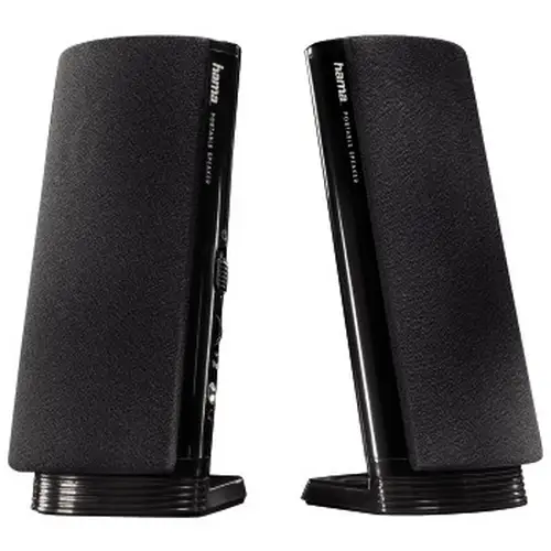 Altavoz estéreo con conexión USB A y Jack de 3,5mm, control de volumen integrado, color negro. - Imagen 2