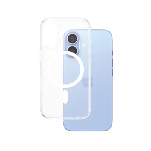 ® HardCase Transparent w. White MagSafe iPhone 16 funda para teléfono móvil Transparente - Imagen 1