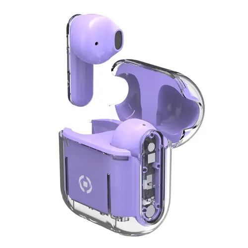 SHEER Auriculares True Wireless Stereo (TWS) Dentro de oído Llamadas/Música Transparente, Violeta - Imagen 1