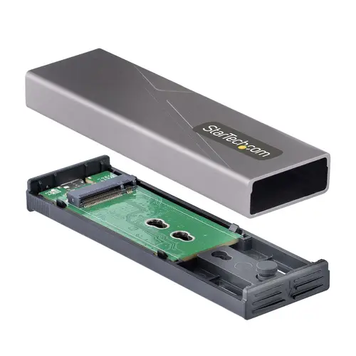 Caja Externa de Aluninio USB-C 10Gbps a NVMe M.2 o SSD M.2 SATA - Sin Herramientas para SSD M.2 NGFF PCIe/SATA - con Cables USB Tipo C o USB-A - 2230/2242/2260/2280 - Imagen 2
