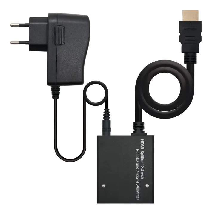 HDMI DUPLICADOR V1.3 1X2 CON ALIM. Y PIGTAIL 50 CM