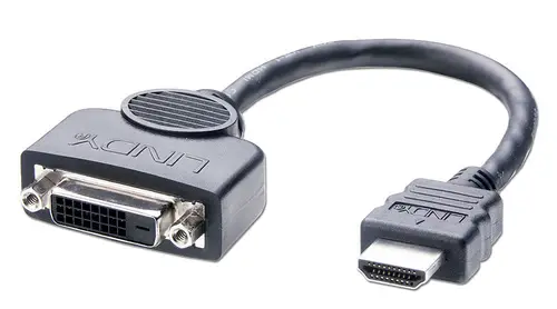 41227 adaptador de cable de vídeo 0,2 m DVI-D HDMI Negro - Imagen 1