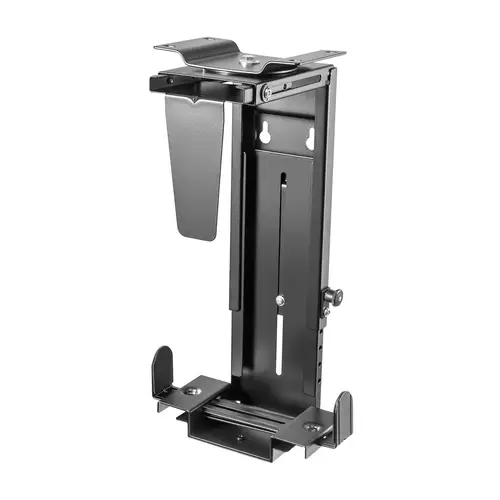 Soporte Giratorio Antirrobo y Altura Personalizable para CPU para Montaje por Debajo de Escritorio o a La Pared - Imagen 1