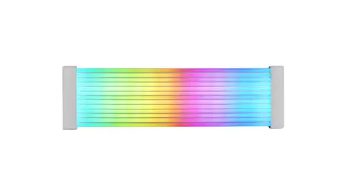 MCA-24X, Cable de Alimentación ARGB 24PIN ATX para Placa Base, LEDs Ultra-brillantes, Iluminación ARGB Sincronizada, Cable Monocapa de Silicona Flexible con Tira de Luz Lateral - Imagen 1