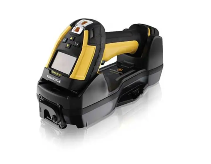 PM9600-DHP433RBK10 lector de código de barras Lector de códigos de barras portátil 1D/2D Laser Negro, Amarillo