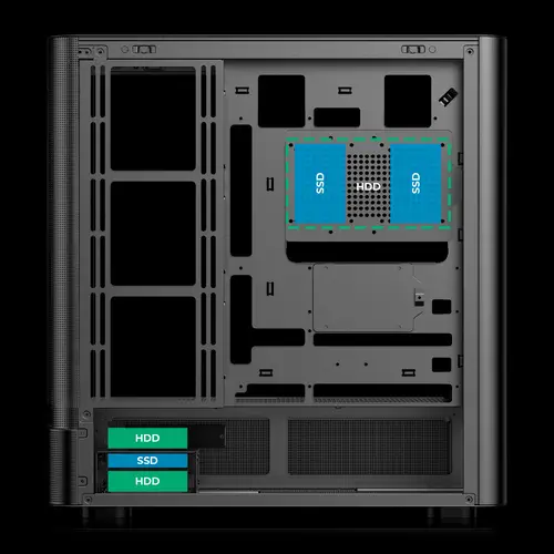 Caja ATX Danube Sava H500 II Air Black - Imagen 6