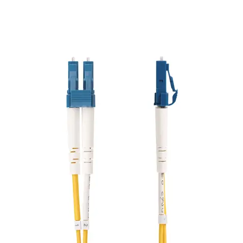 Cable de Fibra Óptica LC a SC (UPC) OS2 Monomodo 9/125µm 100G LSZH Dúplex de 2m - Low Insertion Loss - Resistente a Dobleces - Cable de Conexión de Parcheo LSZH - Imagen 3